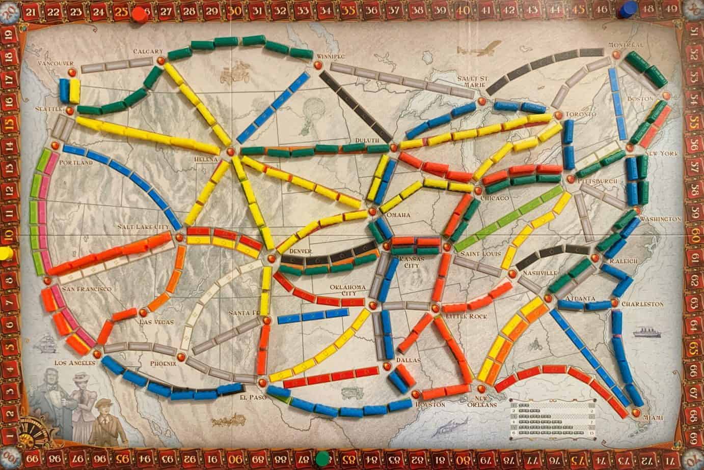 Ticket to Ride Game Board